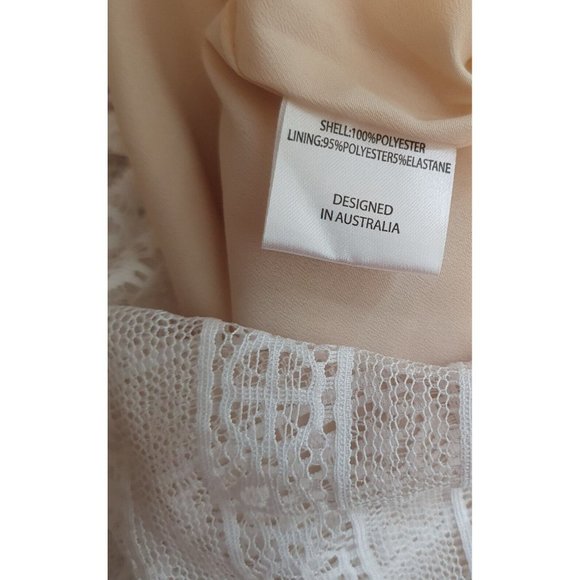 Shona Joy Sze 8 Lace Dress cocktail white tie back open races AS NEW b - Picture 7 of 8